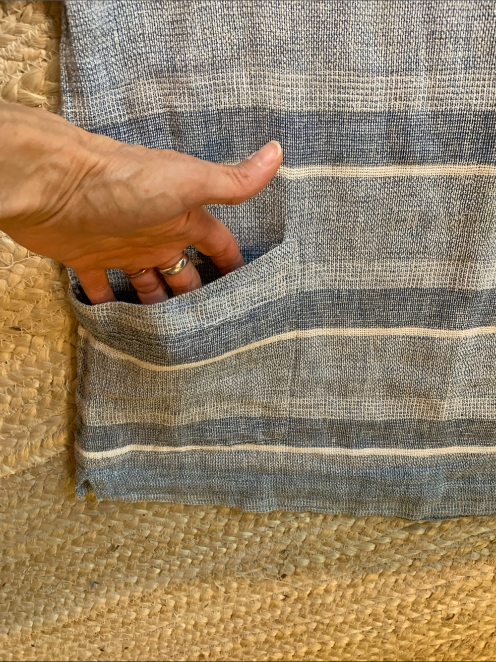 J. Jill Pure Jill Blue And Cream Striped Pocket P… - image 4